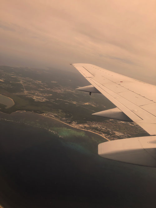 view out airplane window