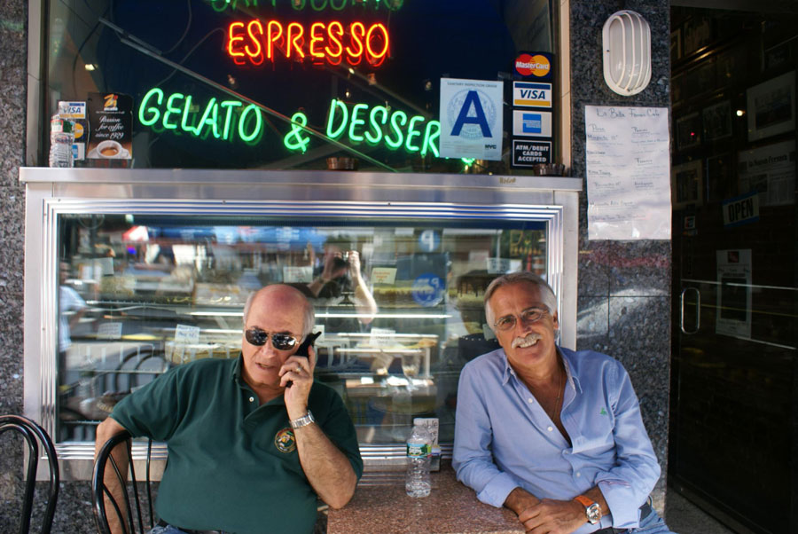 Frank and Nick Anileri, owners, in front of the cafe