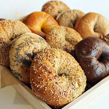 tray of bagels