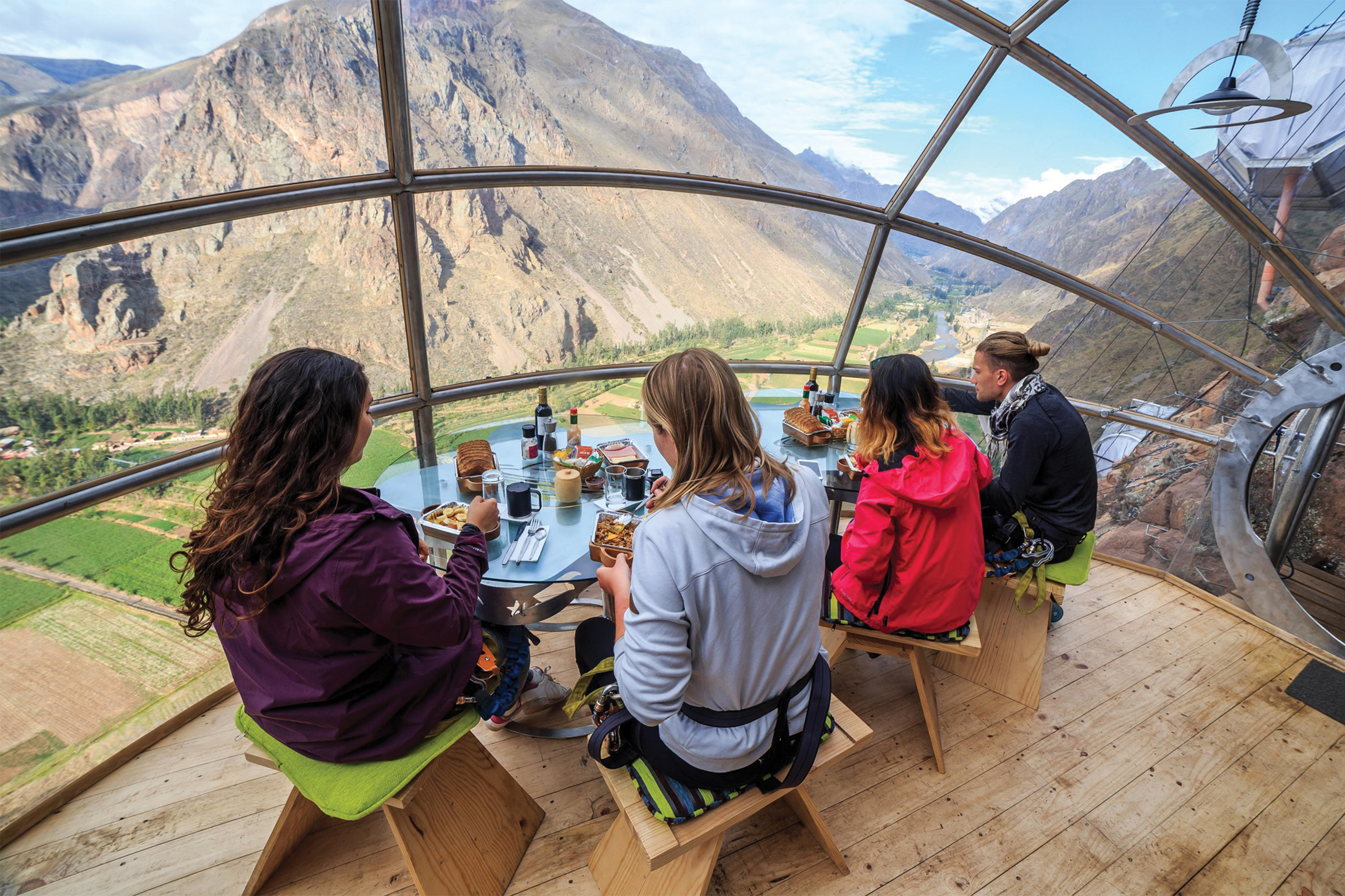 lunch on the cliffside