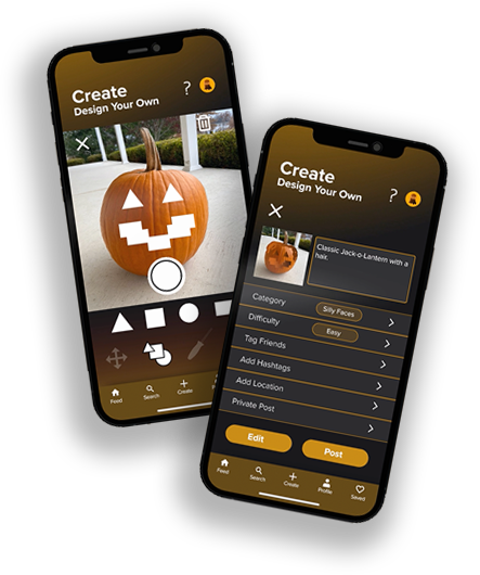 shows the app in create your own mode