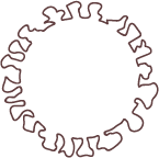 covid molecule floating to side