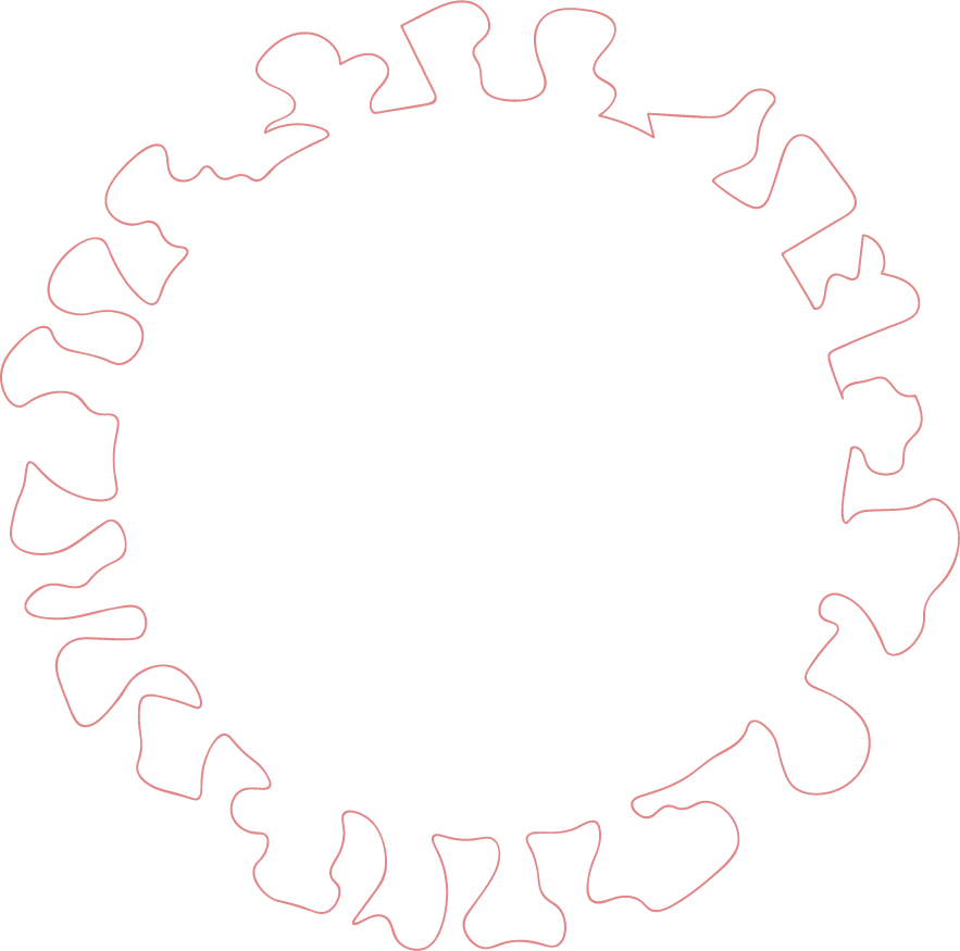outline of a covid molecule