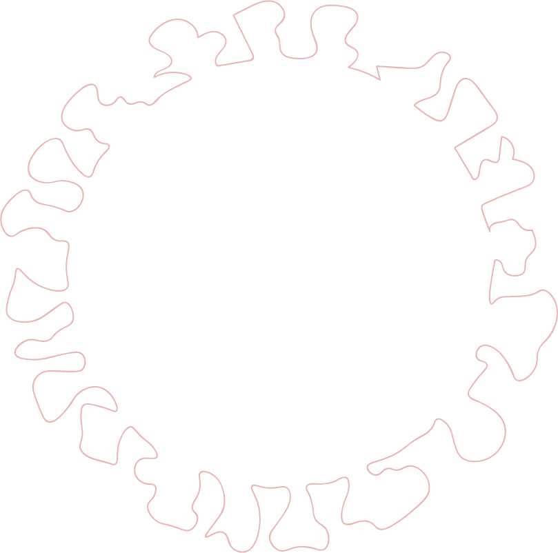 outline of a covid molecule
