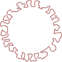 covid molecule outline