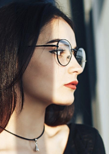 girl with glasses