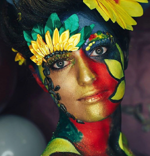 girl with painted face